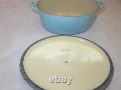 Le Creuset Cast Iron Oval Dutch Oven 6.75 Quart Sky Blue