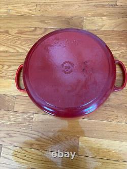 Le Creuset Cast Iron Oval Dutch Oven Red 6 3/4 qt In USED