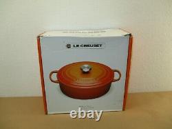 Le Creuset Cast Iron Oval Dutch Oven in Cerise 8-QT
