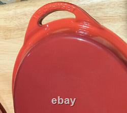 Le Creuset Cast Iron Oval Oven with Reversible Grill Pan Lid, 4 3/4 quart Cerise