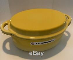 Le Creuset Cast Iron Signature Oval Dutch Oven 7.25 YellowithSoliel