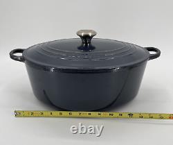 Le Creuset Classic #35 9.5 Quart Oval Dutch Oven Blue Made in France