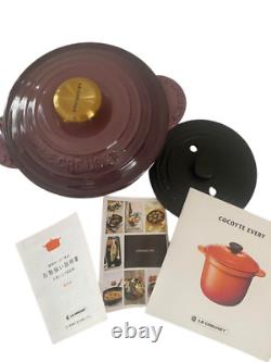 Le Creuset Cocotte Every 18cm size Fig Gold Knob Cast Iron Casserole Oven USED