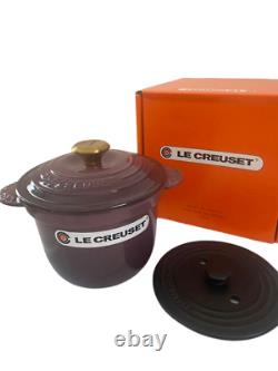 Le Creuset Cocotte Every 18cm size Fig Gold Knob Cast Iron Casserole Oven USED