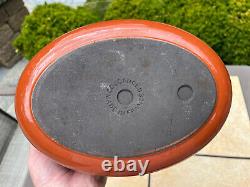 Le Creuset Cousances Rust Color Cast Iron Oval Dutch Oven with Lid 3.5 Quart