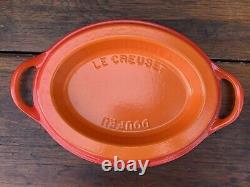 Le Creuset Doufeu #30 Orange Enameled Cast Iron Oval Roaster