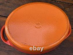 Le Creuset Doufeu #30 Orange Enameled Cast Iron Oval Roaster