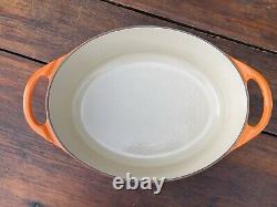 Le Creuset Doufeu #30 Orange Enameled Cast Iron Oval Roaster