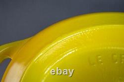 Le Creuset Doufeu 35 Yellow Enamel Oval Cast Iron Casserole Dutch Oven Lg 9.5 Qt