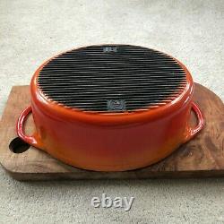 Le Creuset Doufeu Oval Dutch Oven Vintage Burnt Orange Heavy Number 16