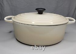 Le Creuset Dutch Oven 12 Inch 6 3/4Qt. Oval Signature DUNE RETIRED With #31 Lid