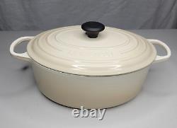 Le Creuset Dutch Oven 12 Inch 6 3/4Qt. Oval Signature DUNE RETIRED With #31 Lid