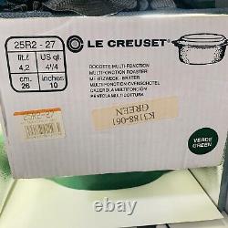 Le Creuset Dutch Oven Enameled Cast Iron Multifunction Roaster 25r2-27 10''Green