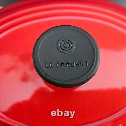 Le Creuset Dutch Oven Red #23 Oval Cerise 2.75 Qt Clips Enamel Cast Iron