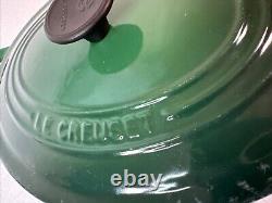 Le Creuset Enamel Cast Iron Dutch Oven #25 Double Handle Oval Forrest Grn 10X8