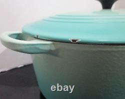 Le Creuset Enamel Cast Iron Ombre Matte Cool Mint Oval Dutch Oven LID 31 6.75 Qt
