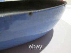 Le Creuset Enameled Cast Iron Coastal Blue Oval Non-stick Grill Skillet 12.5