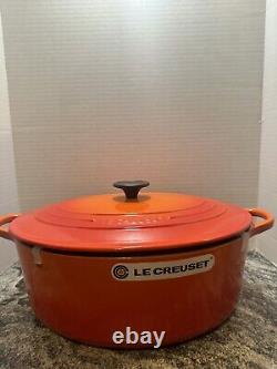 Le Creuset Enameled Cast Iron Oval Dutch Oven, 8 quart, Flame NIB