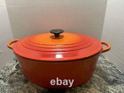 Le Creuset Enameled Cast Iron Oval Dutch Oven, 8 quart, Flame NIB