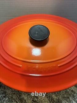 Le Creuset Enameled Cast Iron Oval Dutch Oven, 8 quart, Flame NIB