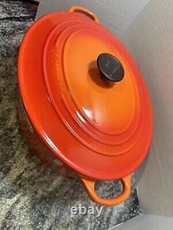 Le Creuset Enameled Cast Iron Oval Dutch Oven, 8 quart, Flame NIB