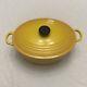 Le Creuset Enameled Cast Iron Oval Shape No 31 Dutch Oven Yellow With Lid France