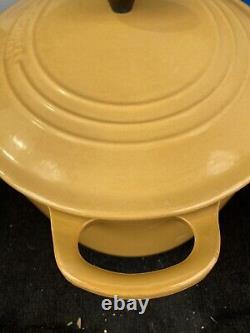 Le Creuset Enameled Cast Iron Oval Shape No 31 Dutch Oven Yellow With Lid France
