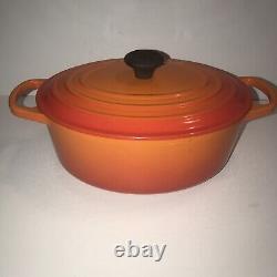 Le Creuset Enameled Cast Iron Signature Oval Dutch Oven, 3.5 qt. Flame Msrp $400