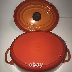 Le Creuset Enameled Cast Iron Signature Oval Dutch Oven, 3.5 qt. Flame Msrp $400