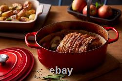 Le Creuset Enameled Cast Iron Signature Oval Dutch Oven, 5 Qt, Cerise