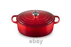 Le Creuset Enameled Cast Iron Signature Oval Dutch Oven, 5 qt, Cerise