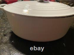 Le Creuset Enameled Cast Iron Signature Oval Dutch Oven 9 3/4-10 Quart White #35