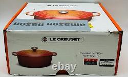 Le Creuset Enameled Oval Dutch Oven 6.75qt Cast Iron Dishwasher Safe Caribbean