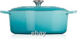 Le Creuset Enameled Oval Dutch Oven 6.75qt Cast Iron Dishwasher Safe Caribbean