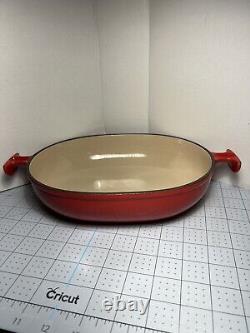 Le Creuset Enzo Mari La Mama Oval Enamel Cast Iron Au Gratin Baker #25 RED