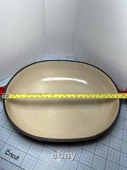 Le Creuset Enzo Mari La Mama Oval Enamel Cast Iron Au Gratin Baker #25 RED