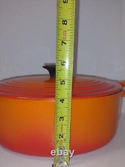 Le Creuset Flame C Orange Enamel Cast Iron Oval Dutch Oven 3.5 Qt