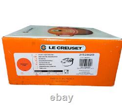 Le Creuset France Flame Orange Cast Iron Oval Dutch Oven WithLid #23 2 3/4 Qt New