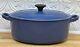 Le Creuset France Oval Dutch Oven #23 withLid Enameled Cast Iron Cobalt Blue