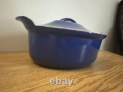 Le Creuset Heritage 4 Qt Enameled Cast Iron Oval Cocotte with Lid Cobalt 28 cm NEW