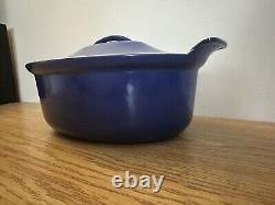 Le Creuset Heritage 4 Qt Enameled Cast Iron Oval Cocotte with Lid Cobalt 28 cm NEW