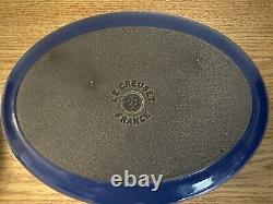 Le Creuset Heritage 4 Qt Enameled Cast Iron Oval Cocotte with Lid Cobalt 28 cm NEW