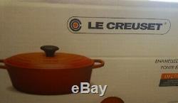 Le Creuset NEW Cast Iron OVAL Dutch Oven 6.75 (6 3/4 Qt) CERISE CHERRY RED