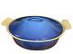 Le Creuset No. 28 Oval Casserole Blue 4 Quarts With Lid Cast Iron Vintg