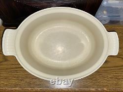 Le Creuset No. 28 Oval Casserole Blue 4 Quarts With Lid Cast Iron Vintg