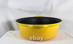 Le Creuset No. 43 Oval Roasting Pan Enameled Cast Iron Yellow -OPEN PAN