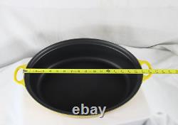 Le Creuset No. 43 Oval Roasting Pan Enameled Cast Iron Yellow -OPEN PAN