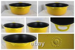 Le Creuset No. 43 Oval Roasting Pan Enameled Cast Iron Yellow -OPEN PAN