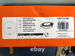 Le Creuset OBLONG CAST IRON DESIGN FLEUR Casserole 3.75 Qt COTTON WHITE (NIB)