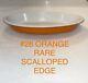 Le Creuset Orange #28 RARE Scrolled Edge Oval Roasting Pan Baking Vintage ExcLnT